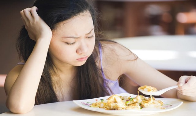 girl eating food